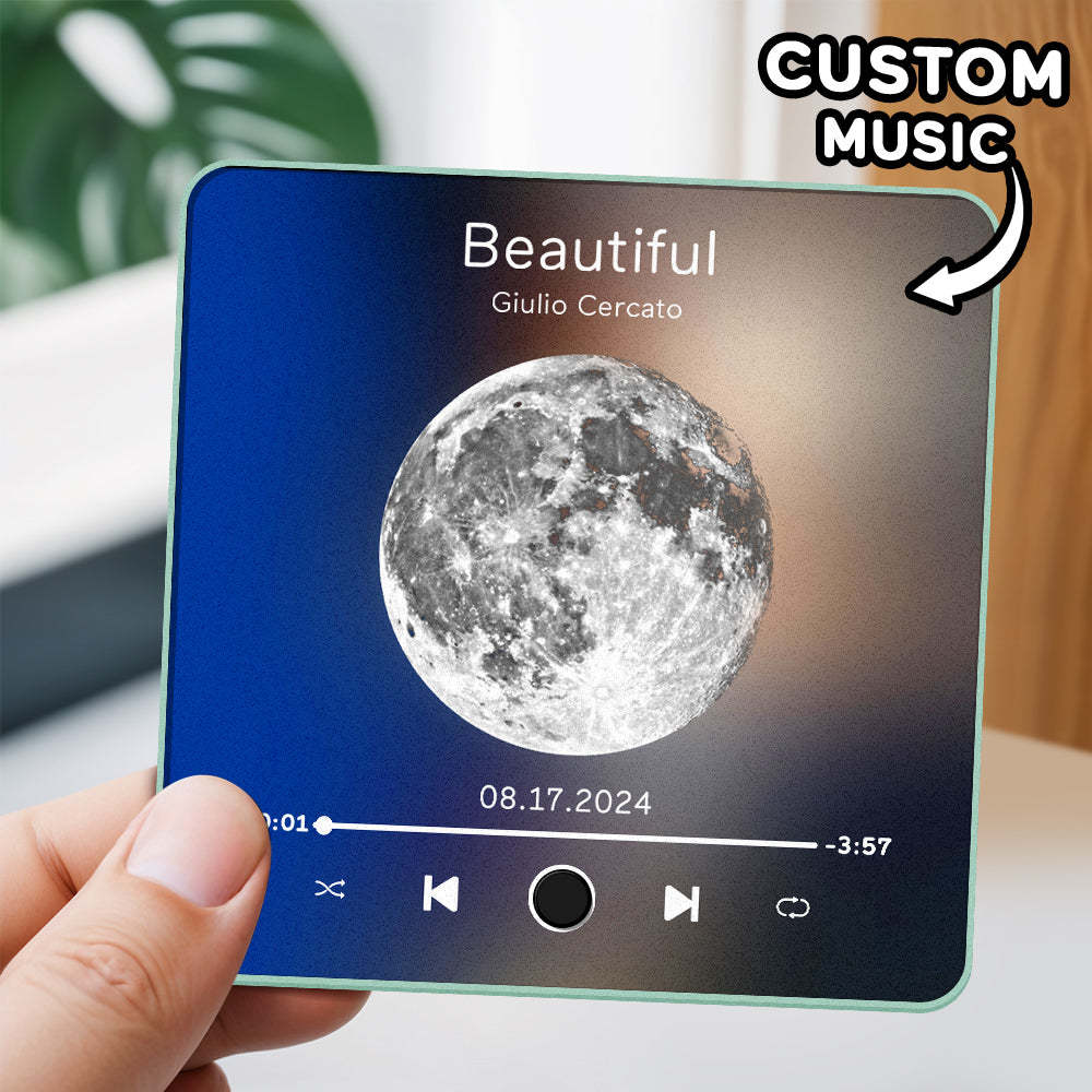 Personalized Photo Album Fridge Magnet Music Wall Photo Sticker Music Movement That Can Be Played Without Cell Phone Music Fridge Magnet Pro Can Play Songs - NameNecklace