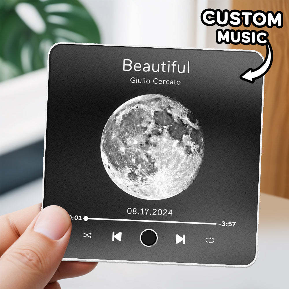 Personalized Photo Album Fridge Magnet Music Wall Photo Sticker Music Movement That Can Be Played Without Cell Phone Music Fridge Magnet Pro Can Play Songs - NameNecklace