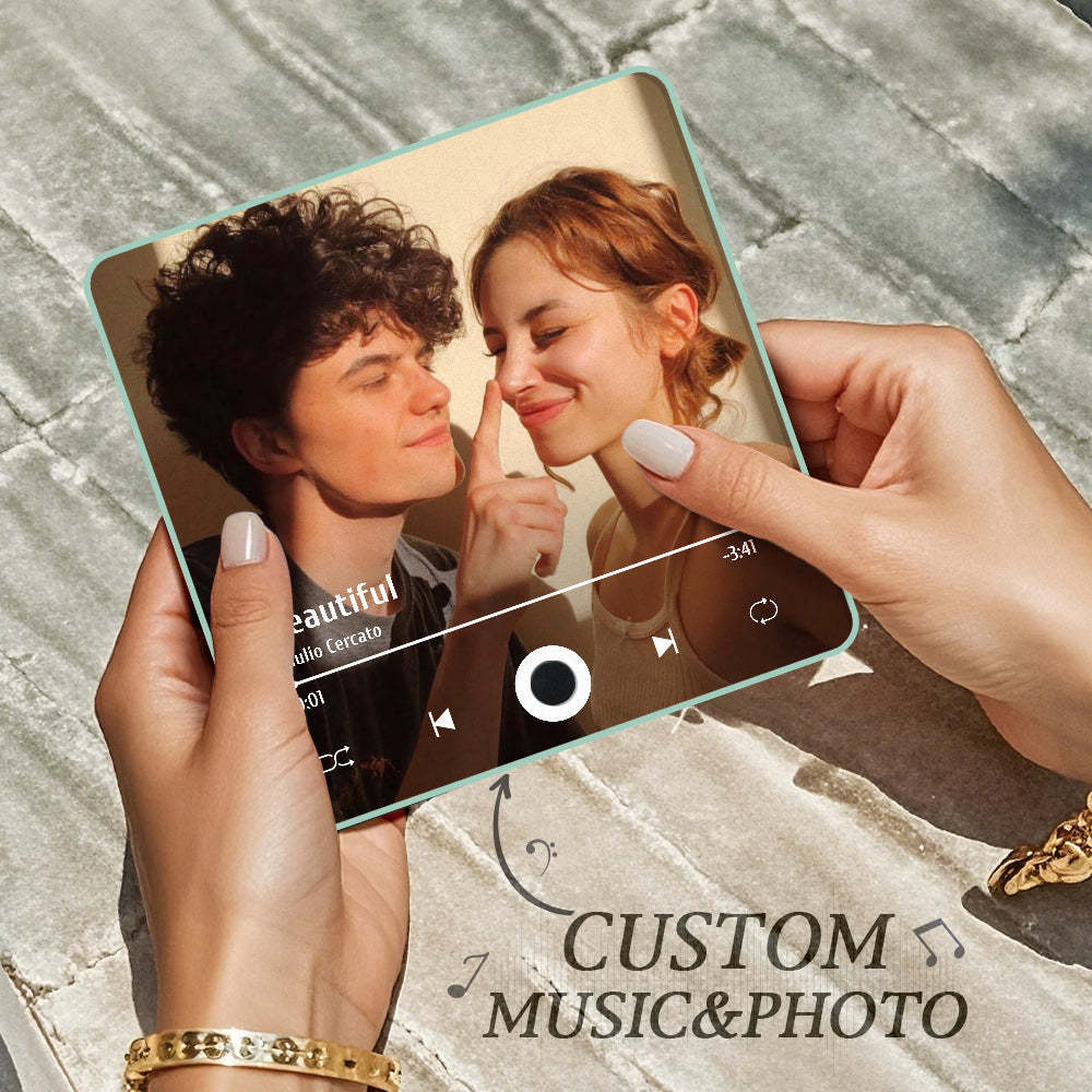 Personalized Photo Album Fridge Magnet Music Wall Photo Sticker Music Movement That Can Be Played Without Cell Phone Music Fridge Magnet Pro Can Play Songs - NameNecklace