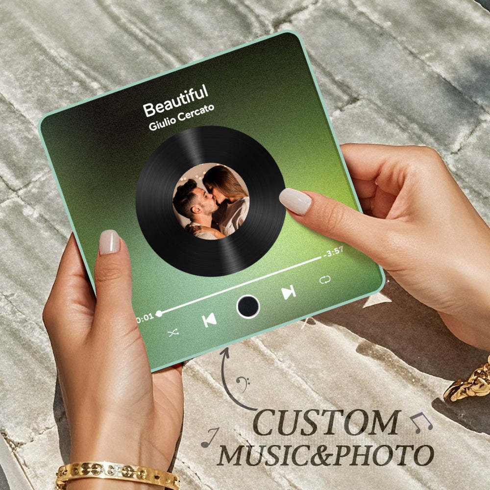 Personalized Photo Album Fridge Magnet Music Wall Photo Sticker Music Movement That Can Be Played Without Cell Phone Music Fridge Magnet Pro - yournamenecklaceuk