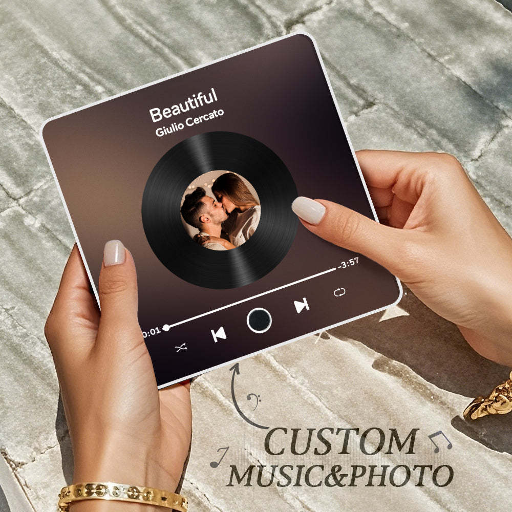 Personalized Photo Album Fridge Magnet Music Wall Photo Sticker Music Movement That Can Be Played Without Cell Phone Music Fridge Magnet Pro - yournamenecklaceuk