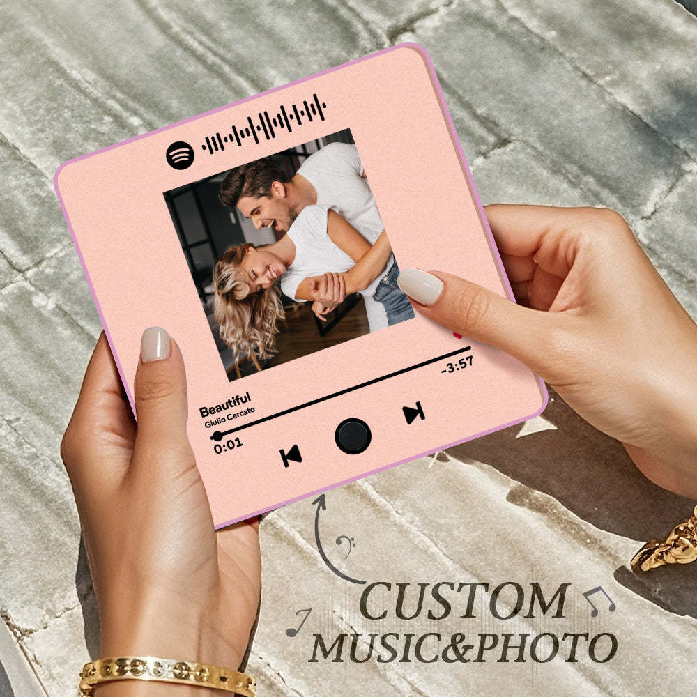Personalized Photo Album Fridge Magnet Music Wall Photo Sticker Music Movement That Can Be Played Without Cell Phone Music Fridge Magnet Pro Can Play Songs - NameNecklace