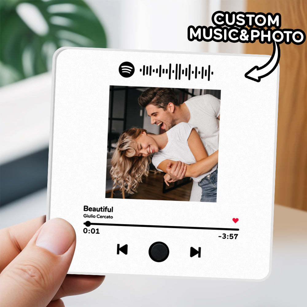 Personalized Photo Album Fridge Magnet Music Wall Photo Sticker Music Movement That Can Be Played Without Cell Phone Music Fridge Magnet Pro - yournamenecklaceuk