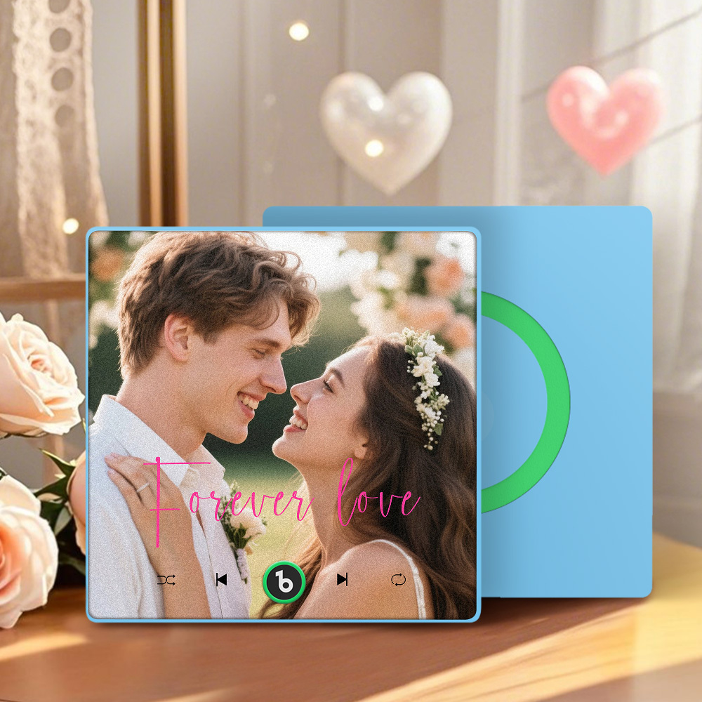 Custom Music Fridge Magnet Personalized Gift with Recordable Voice Photo Unique Anniversary Wedding Christmas Present for Her Him Couples -  NameNecklaceUK