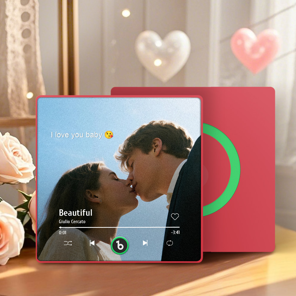 Custom Music Fridge Magnet Personalized Gift with Recordable Voice Photo Unique Anniversary Wedding Christmas Present for Her Him Couples -  NameNecklaceUK