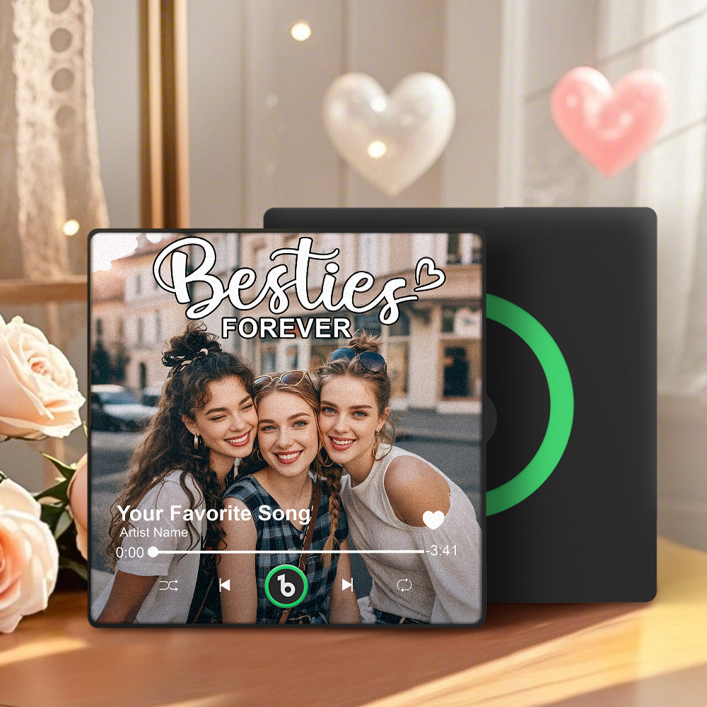 Custom Music Fridge Magnet Personalized Gift with Recordable Voice Photo Unique Anniversary Wedding Christmas Present for Her Him Couples -  NameNecklaceUK