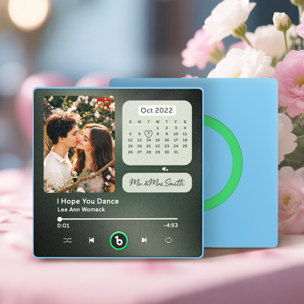 Custom Music Fridge Magnet Personalized Gift with Recordable Voice Photo Unique Anniversary Wedding Christmas Present for Her Him Couples -  NameNecklaceUK