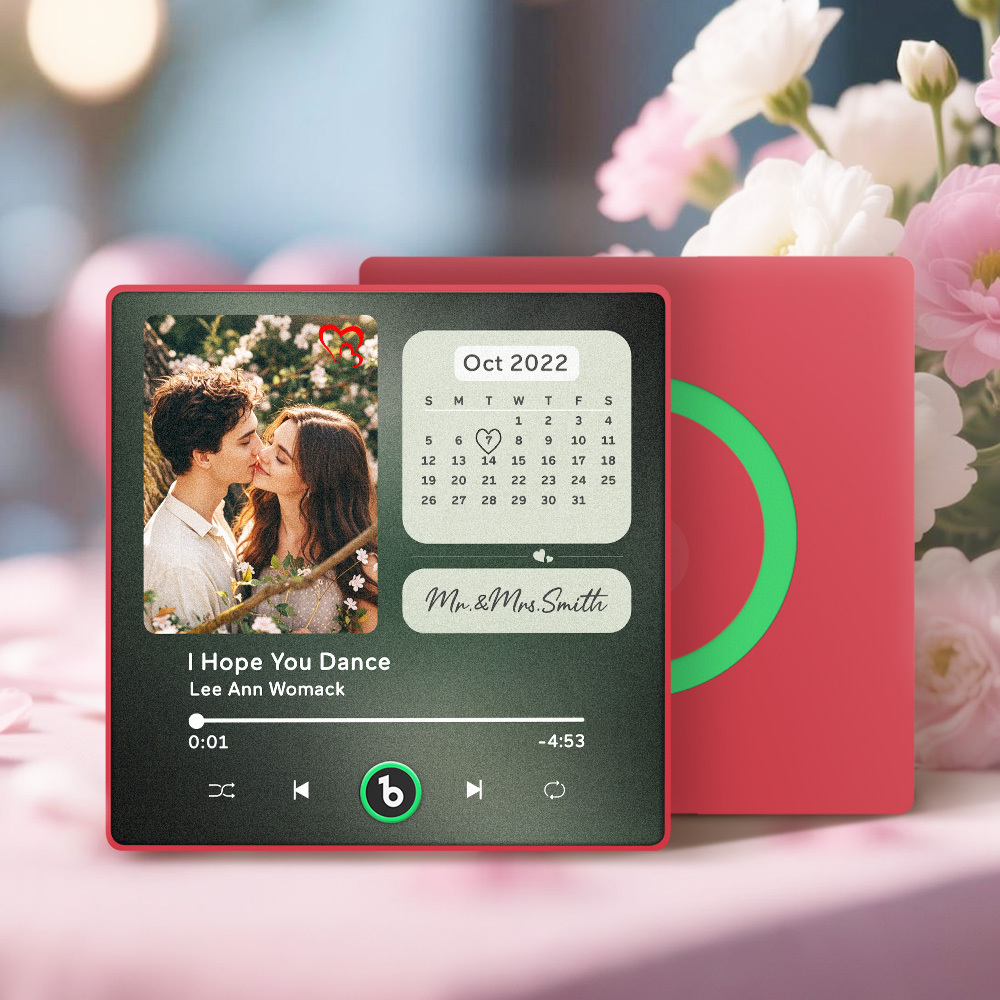 Custom Music Fridge Magnet Personalized Gift with Recordable Voice Photo Unique Anniversary Wedding Christmas Present for Her Him Couples -  NameNecklaceUK