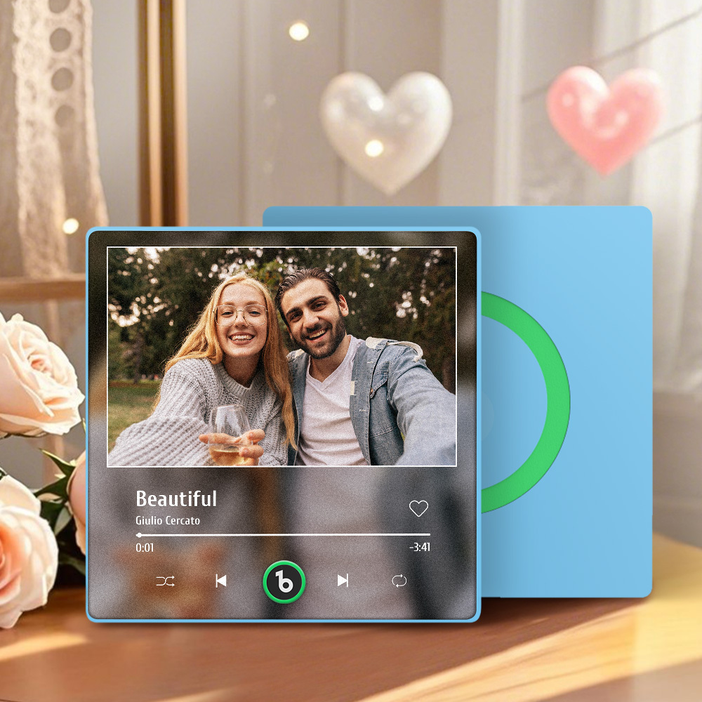 Custom Music Fridge Magnet Personalized Gift with Recordable Voice Photo Unique Anniversary Wedding Christmas Present for Her Him Couples -  NameNecklaceUK