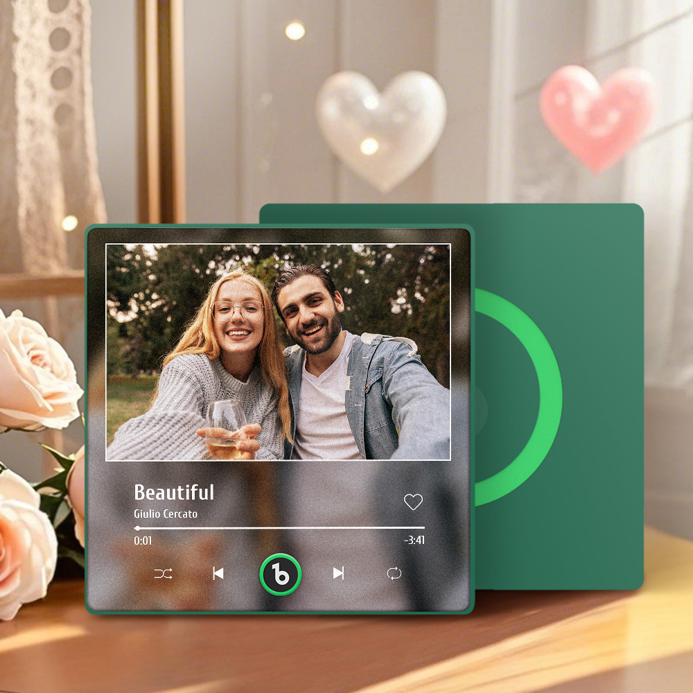 Custom Music Fridge Magnet Personalized Gift with Recordable Voice Photo Unique Anniversary Wedding Christmas Present for Her Him Couples -  NameNecklaceUK