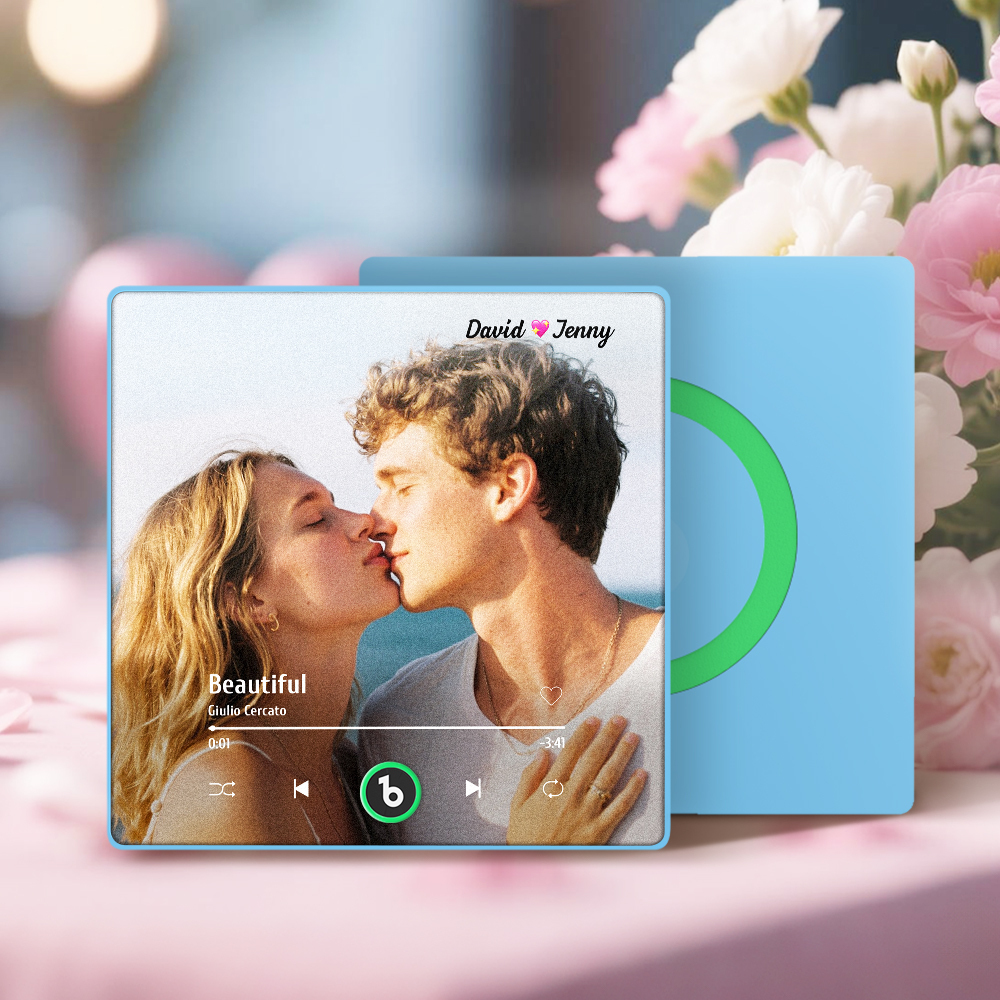 Custom Music Fridge Magnet Personalized Gift with Recordable Voice Photo Unique Anniversary Wedding Christmas Present for Her Him Couples -  NameNecklaceUK