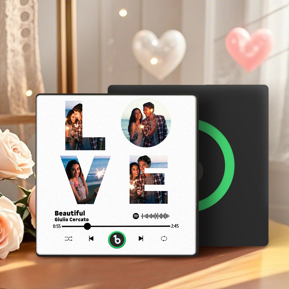 Custom Music Fridge Magnet Personalized Gift with Recordable Voice Photo Unique Anniversary Wedding Christmas Present for Her Him Couples -  NameNecklaceUK