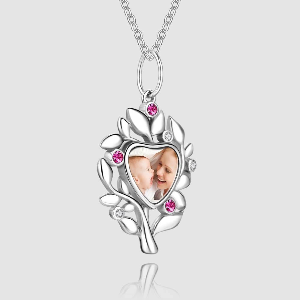 Family Tree Photo Necklace Silver - yournamencklaceuk