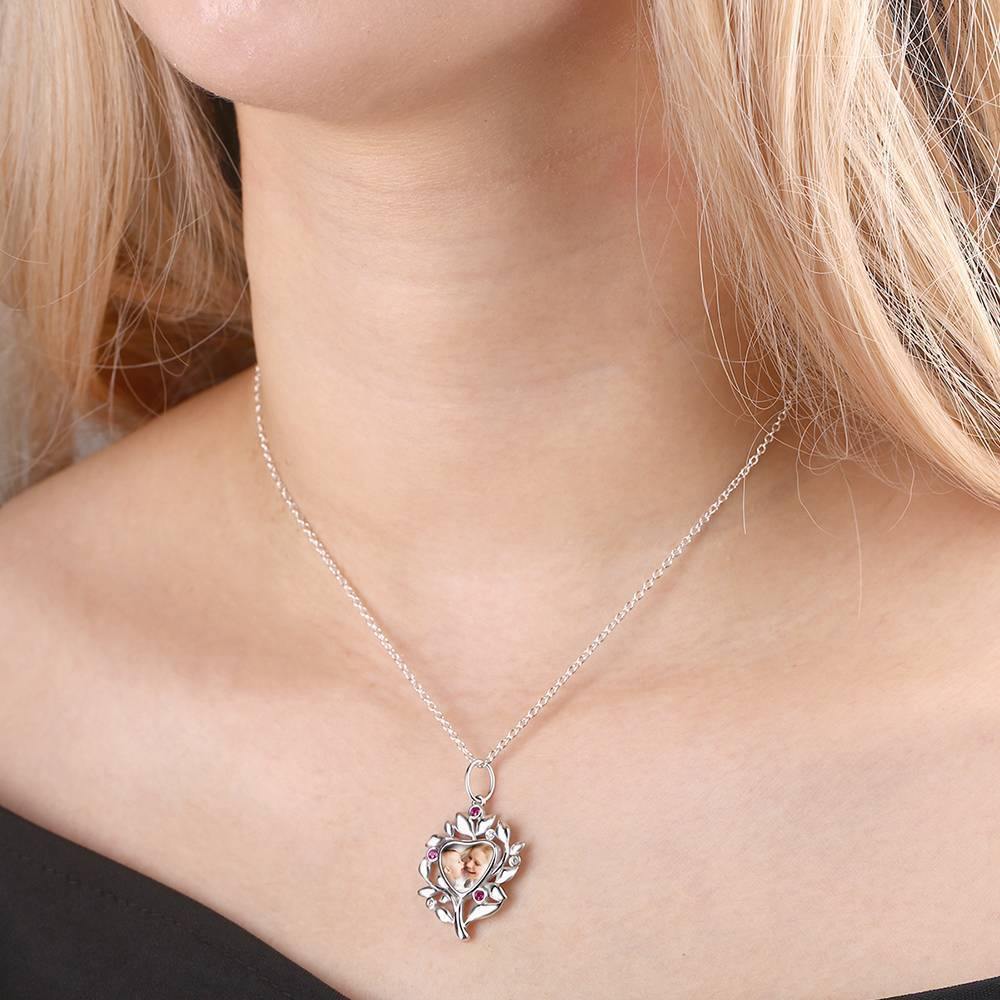Family Tree Photo Necklace Silver - yournamencklaceuk