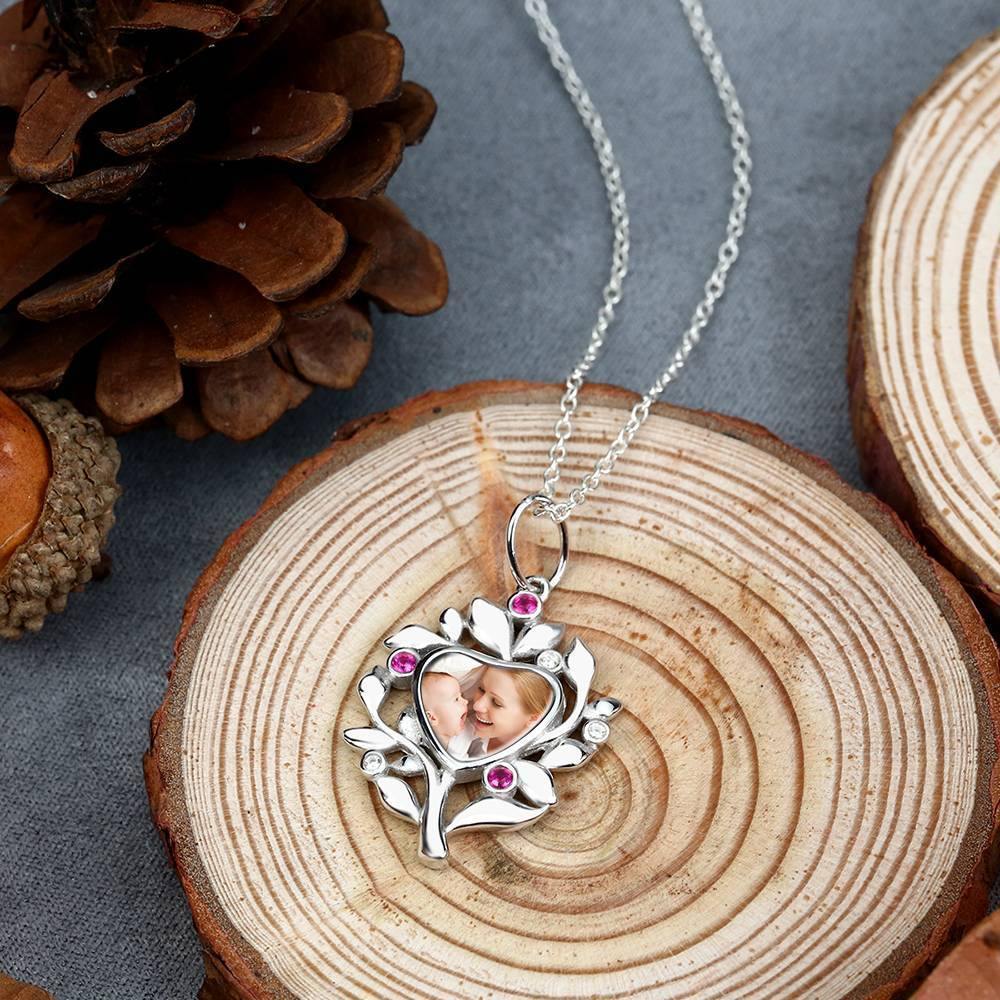 Family Tree Photo Necklace Silver - yournamencklaceuk