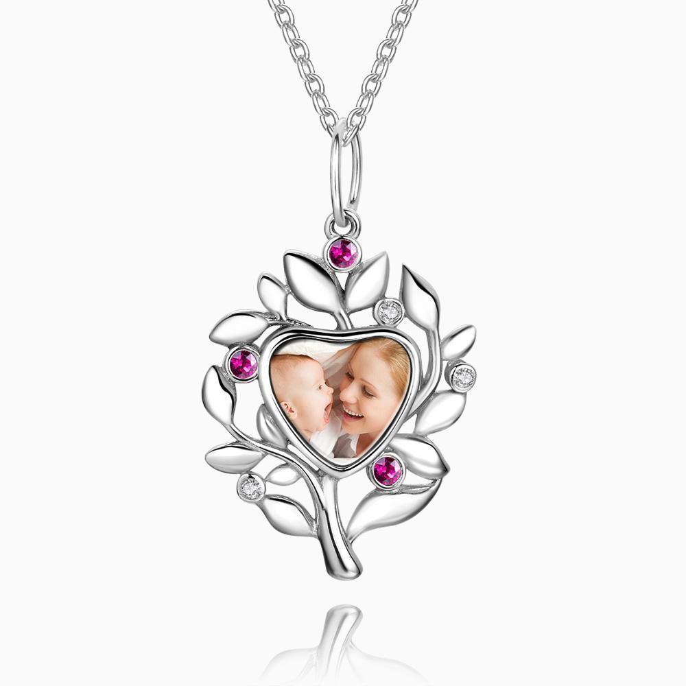 Family Tree Photo Necklace Silver - yournamencklaceuk