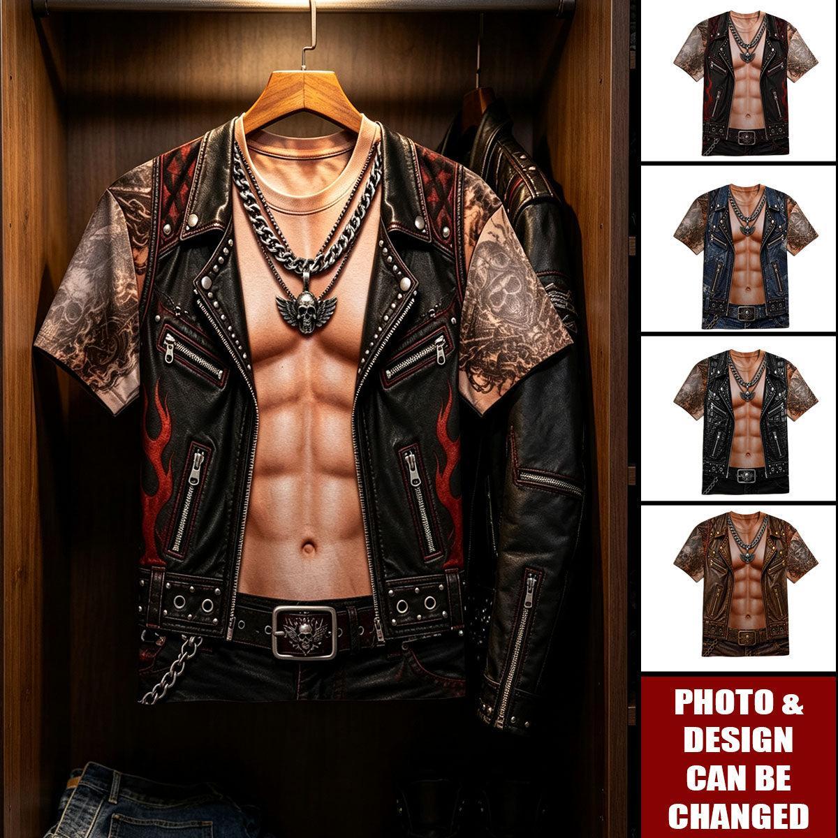 Personalized Biker Muscle T-Shirt Custom Funny Motorcycle Biker Shirt  Gift for Him -  NameNecklaceUK