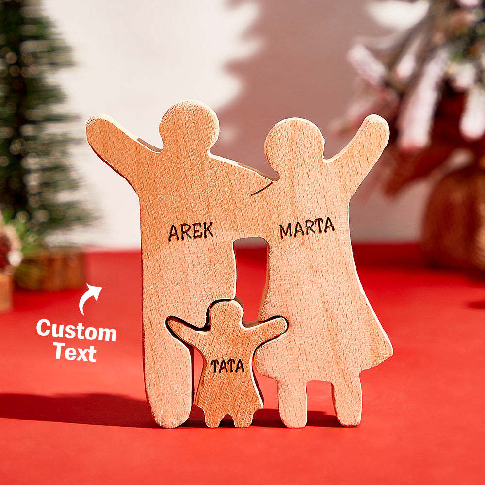 Personalized Wooden Family Puzzle Decor Custom Name Gifts for any Occasion - yournamenecklaceuk