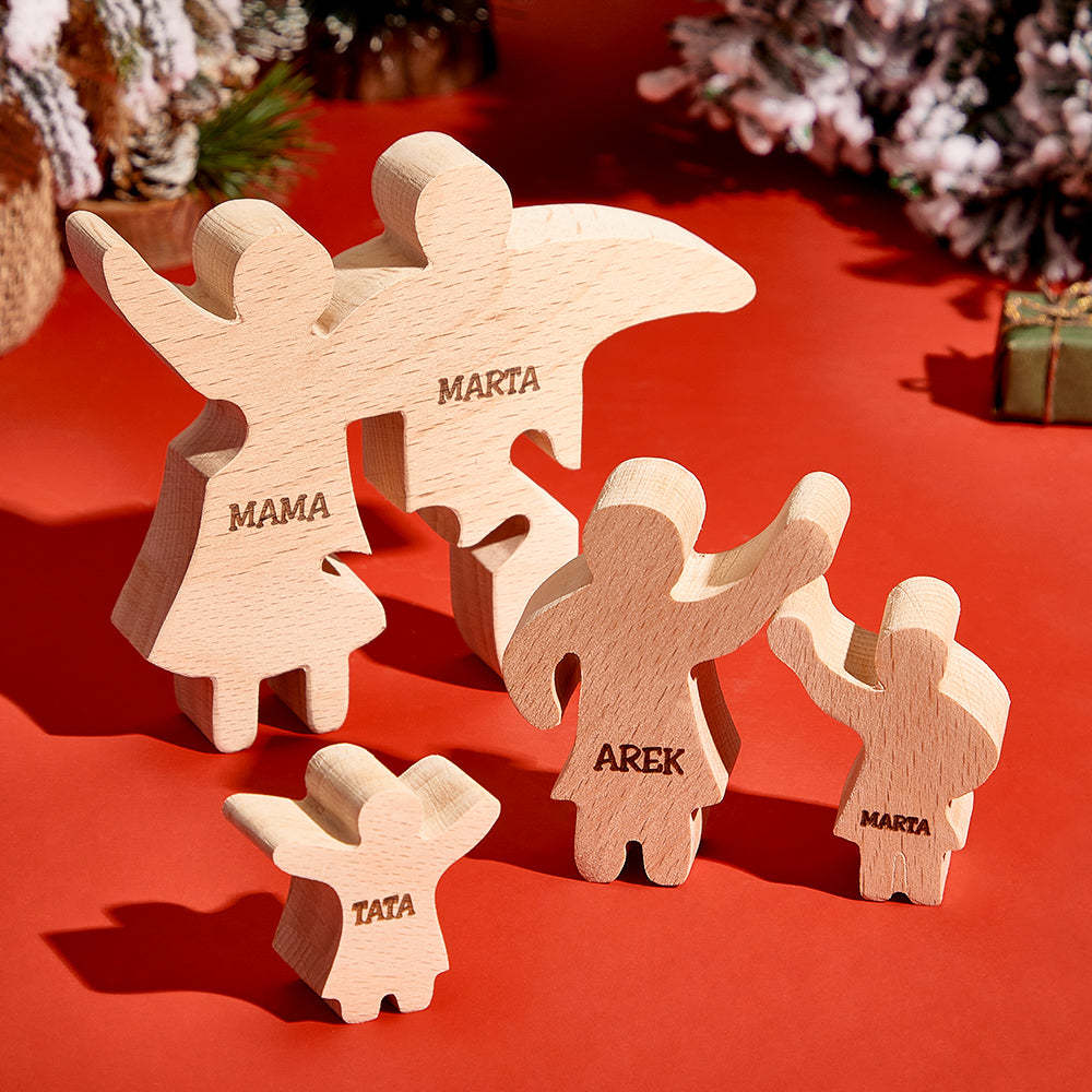 Personalized Wooden Family Puzzle Decor Custom Name Gifts for any Occasion - yournamenecklaceuk