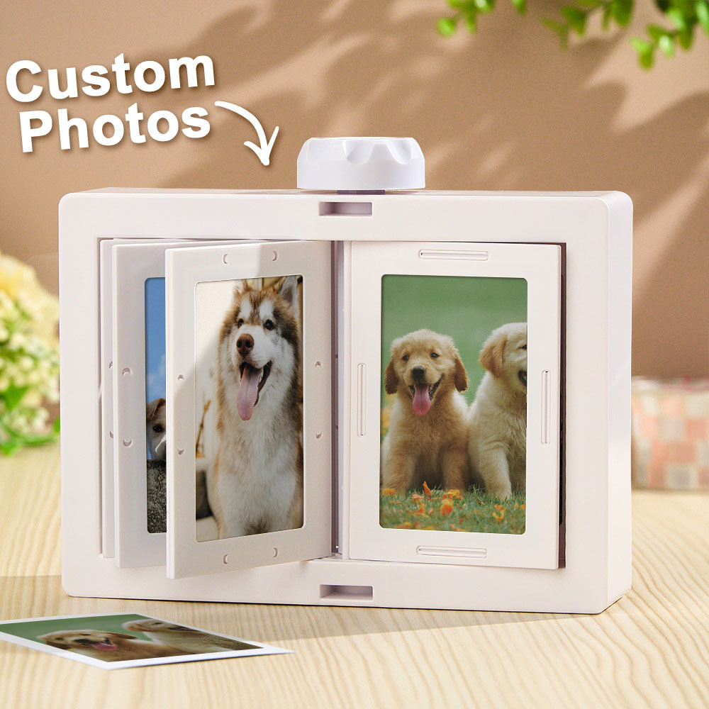 Personalized Rotating Photo Frame Carousel Custom Photo Desktop Photo Reel Flip & Spin Photo Box 2025 Christmas Gifts -  NameNecklaceUK