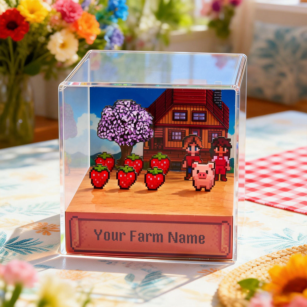 Custom SDV 3D Diorama Cube Personalized The Valley Pixel Scene Cube Gamer Gift & Home Decor -  NameNecklaceUK