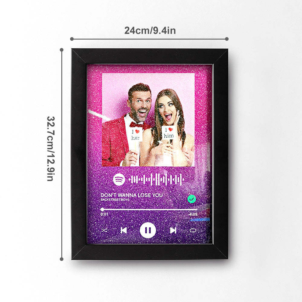 Custom Spotify Code Music Acrylic Plaque Frame Personalised Song - yournamenecklaceuk