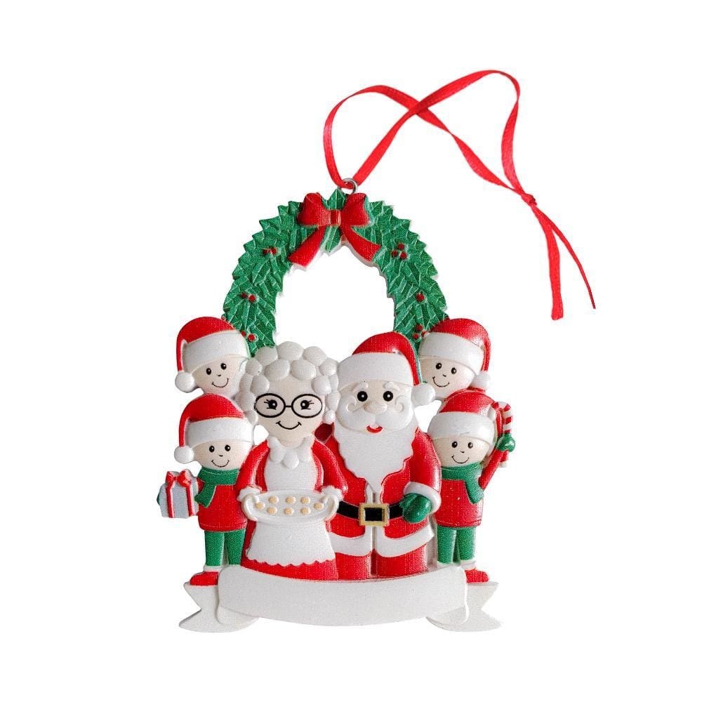 Personalized Santa Claus Ornament Custom Ornament With Text Six Names Christmas Gift for Family - yournamenecklaceuk