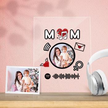 Scannable Spotify Code Acrylic Music Plaque Love Gifts for Mom - soufeelus