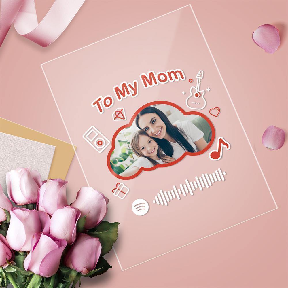 To My Mom Gift-Scannable Spotify Code Acrylic Music Plaque Creative Gift - soufeelus