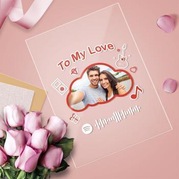 Custom Scannable Spotify Code Acrylic Music Plaque Cloud Shaped Couple Confession Gift - soufeelus