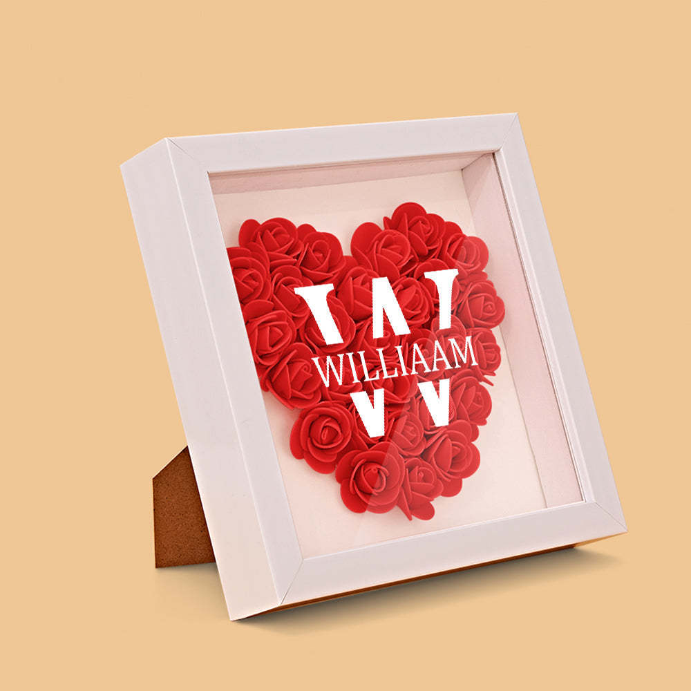 Custom Name Flower Shadow Box Personalized Creative Flower Shadowbox Frame Gift - yournamenecklaceuk