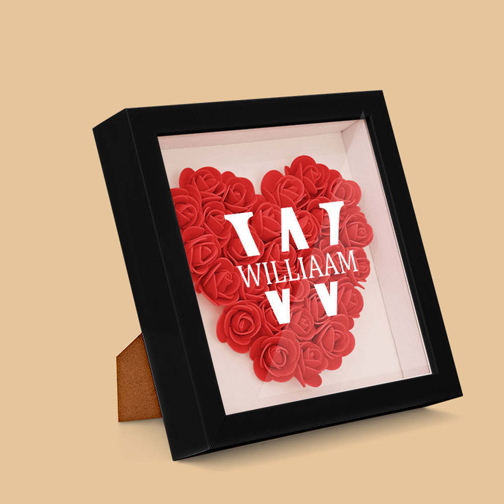 Custom Name Flower Shadow Box Personalized Creative Flower Shadowbox Frame Gift - yournamenecklaceuk