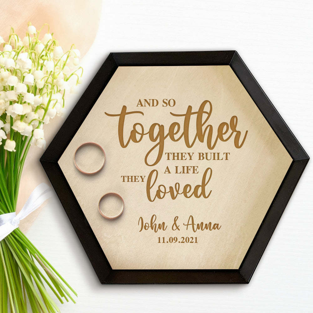 Custom Wood Jewelry Tray Engagement Jewelry Ring Holder Dish Home Decor Gift - yournamenecklaceuk