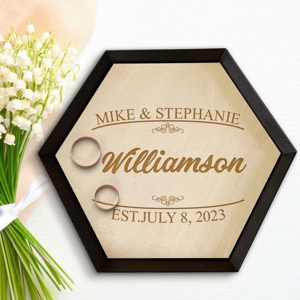 Custom Wood Jewelry Tray Engagement Jewelry Ring Holder Dish Home Decor Gift - yournamenecklaceuk