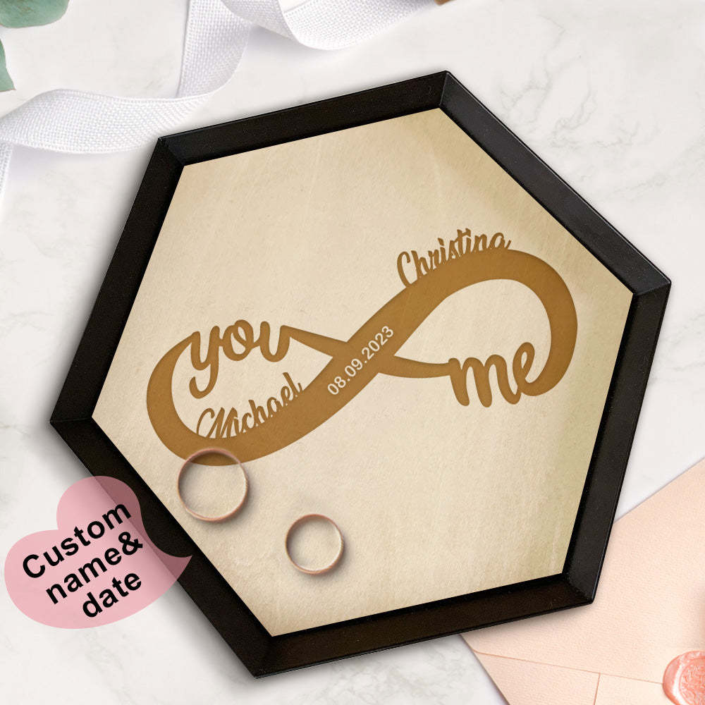Custom Wood Jewelry Tray Engagement Jewelry Ring Holder Dish Home Decor Gift - yournamenecklaceuk