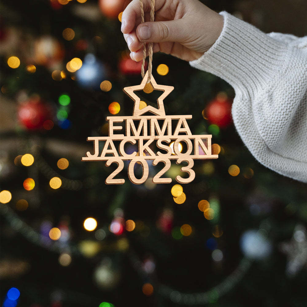 Personalized Family Name Christmas Ornament Christmas Tree Name Ornament Gifts - yournamenecklaceuk