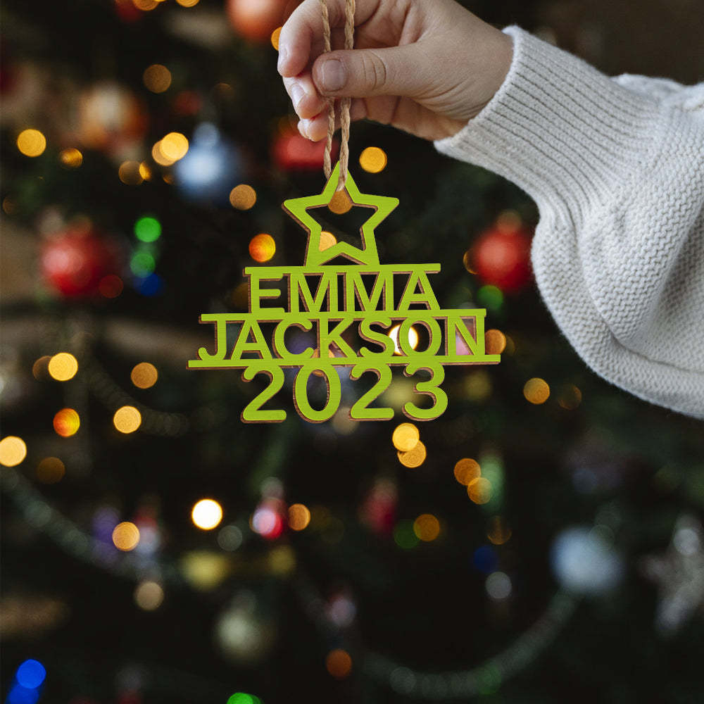 Personalized Family Name Christmas Ornament Christmas Tree Name Ornament Gifts - yournamenecklaceuk