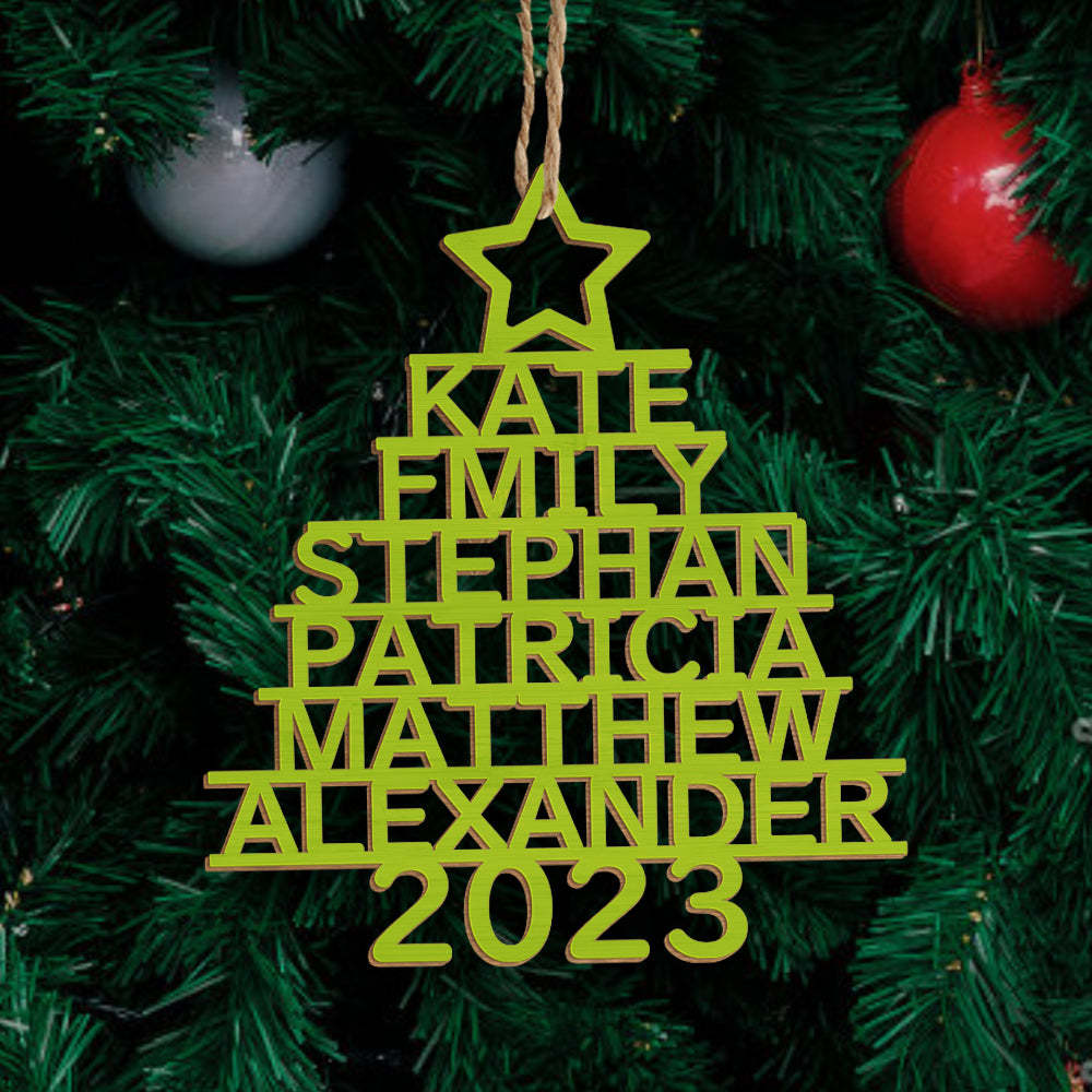 Personalized Family Name Christmas Ornament Christmas Tree Name Ornament Gifts - yournamenecklaceuk