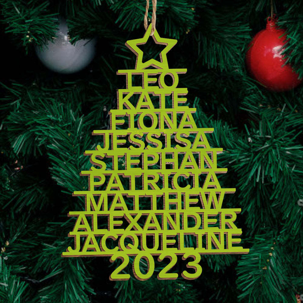 Personalized Family Name Christmas Ornament Christmas Tree Name Ornament Gifts - yournamenecklaceuk