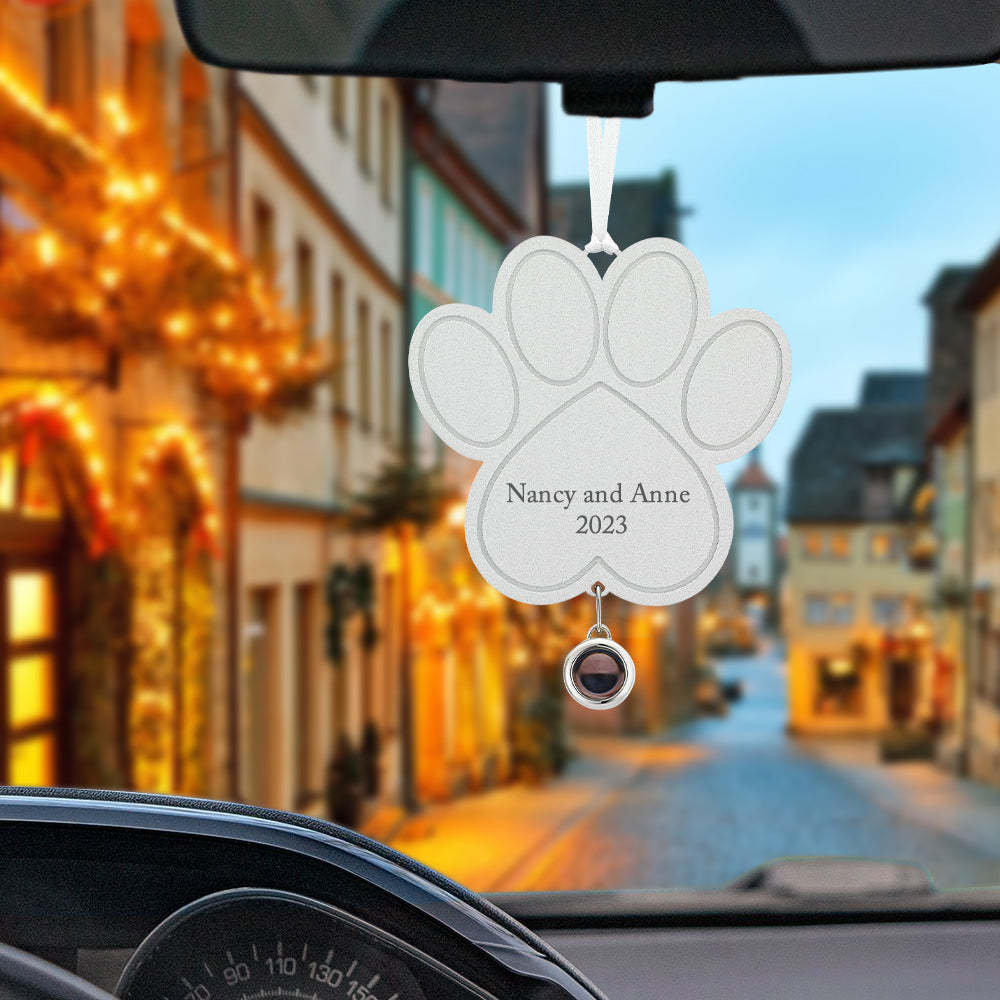 Custom Projection Ornament Personalized Photo Paw Ornament Gifts for Pet Lovers - yournamenecklaceuk
