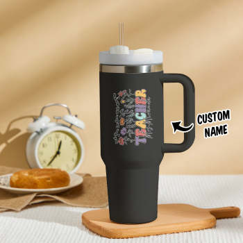 Personalized Teacher 40oz Tumbler Back to School Gift - yournamenecklaceuk