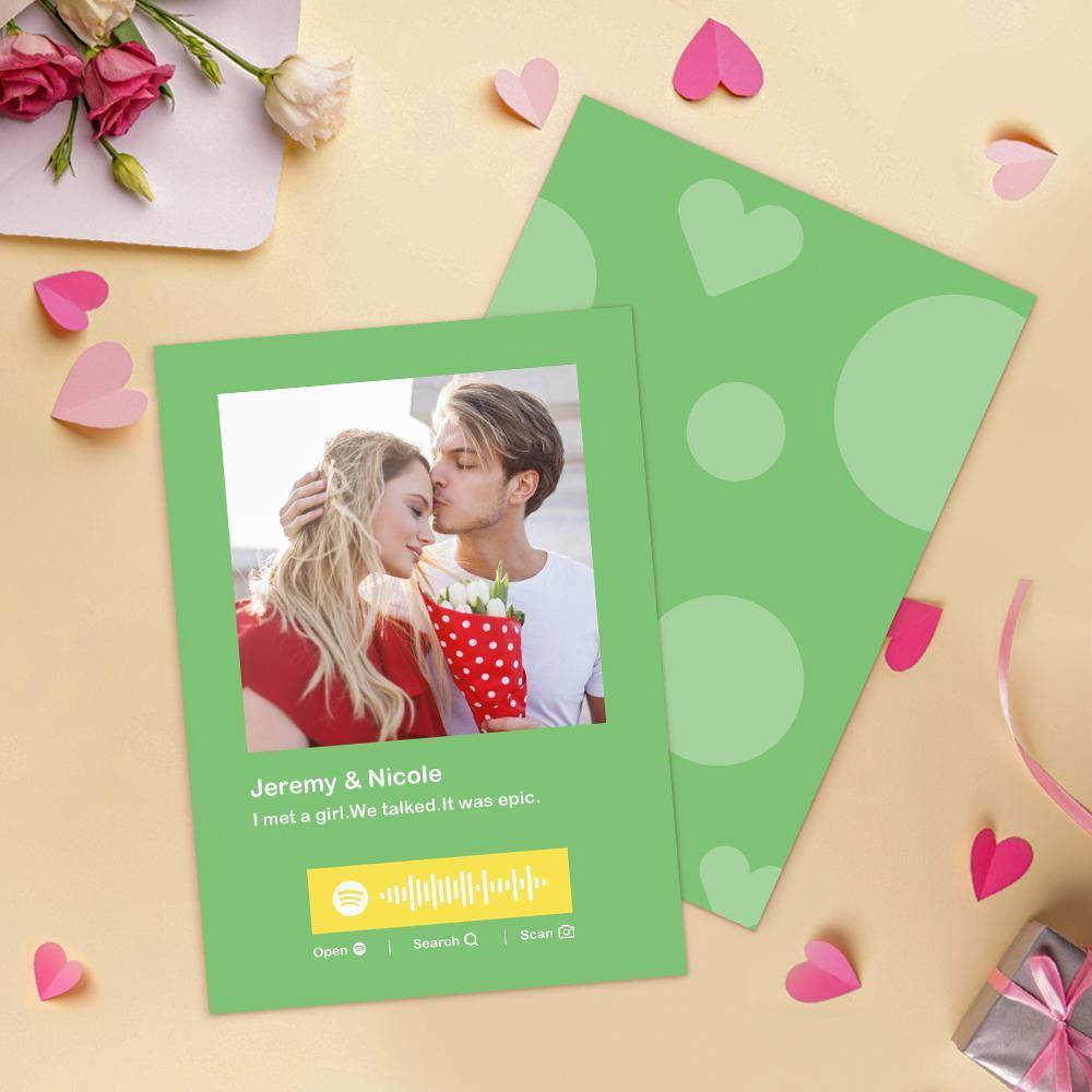 Spotify Code Music Cards Custom Cards for Valentine's Day Cards Memorial Gifts - soufeelus