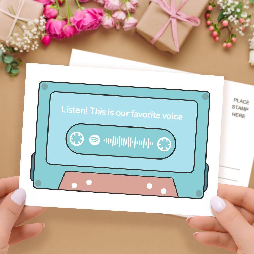 Custom Scannable Spotify Code Music Cards Magnetic Tape Multicolor - soufeelus