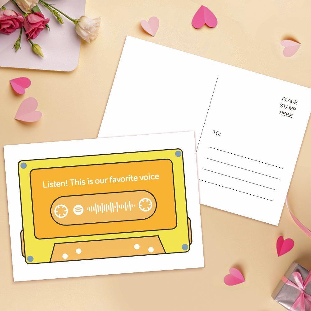 Custom Scannable Spotify Code Music Cards Magnetic Tape Multicolor - soufeelus