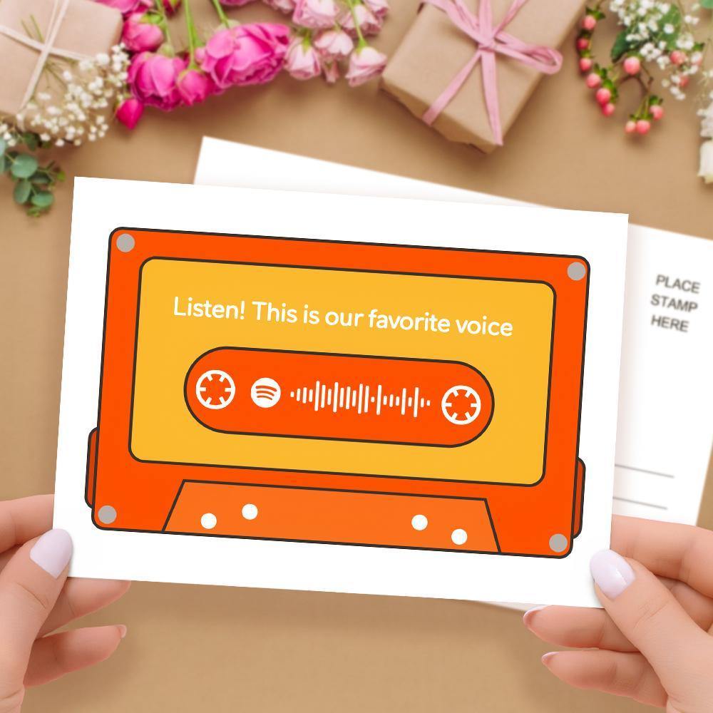 Custom Scannable Spotify Code Music Cards Magnetic Tape Multicolor - soufeelus