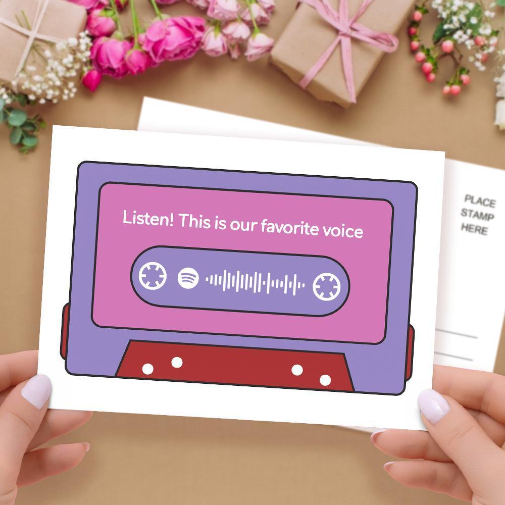 Custom Scannable Spotify Code Music Cards Magnetic Tape Multicolor - soufeelus