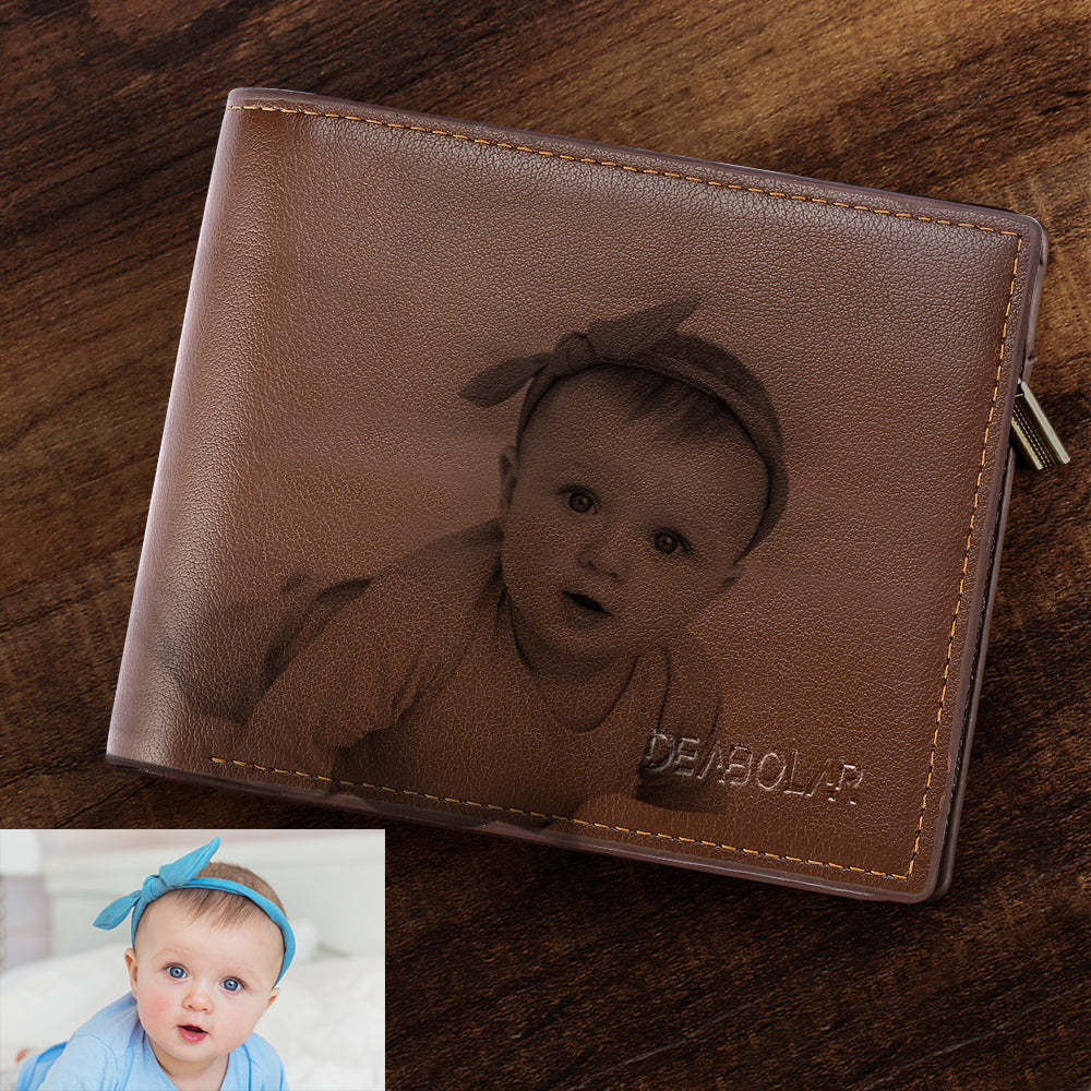 Photo Wallet Short Style Father's Day Gift For Him - NameNecklaceUK