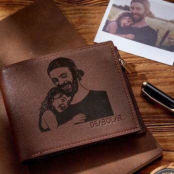 Father's Day Gifts - Photo Engraved Wallet Gift for Men - yournamenecklaceuk