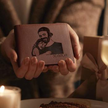 Father's Day Gifts - Photo Engraved Wallet Gift for Men - yournamenecklaceuk