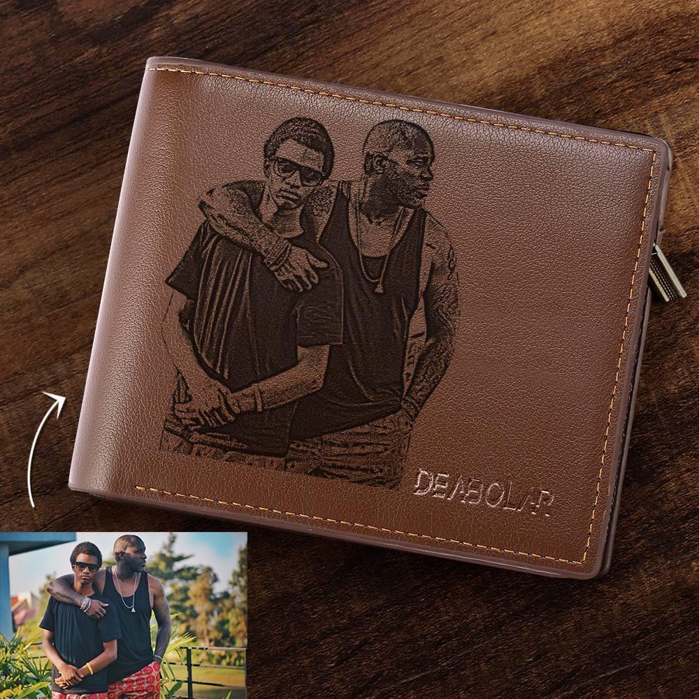 Custom Photo Engraved Wallet - yournamenecklaceuk